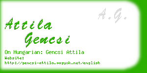 attila gencsi business card